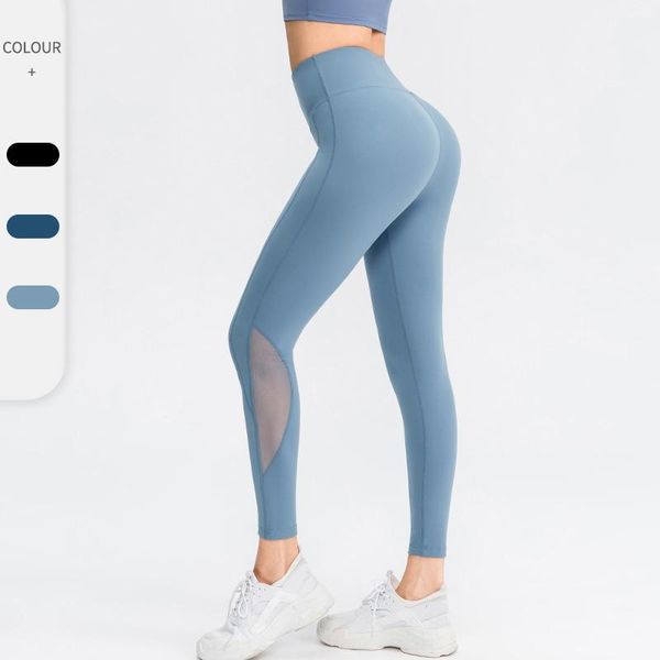 

women mesh patchwork sport leggings high waist tights pants solid sports leggings women hip push up tights gym sportswear, White;red