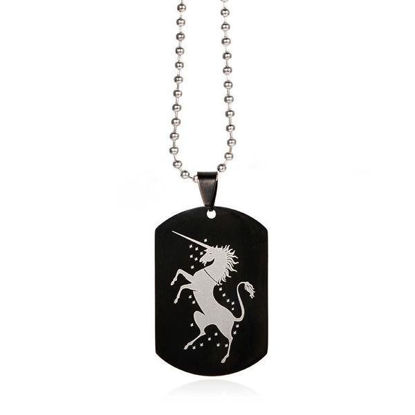 

horse necklace men collier necklaces collares stainless steel necklace, Silver