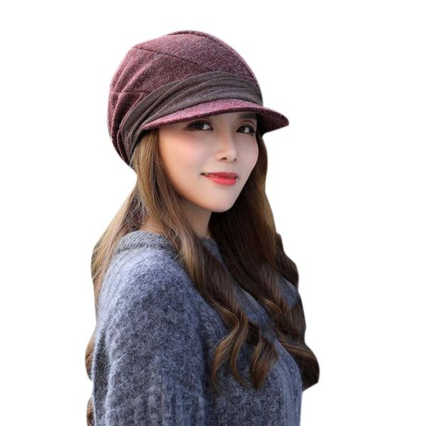 

drop ship elegant women autumn winter brim hat fashion female beret streetwear pgraphy caps, Blue;gray