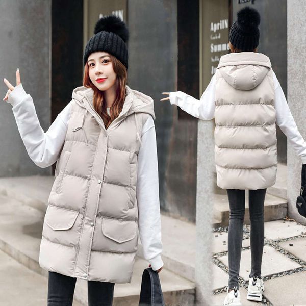 

and materni vt svels et autumn winter clothing korean loose mom hooded fashion mid length yr-18018, White