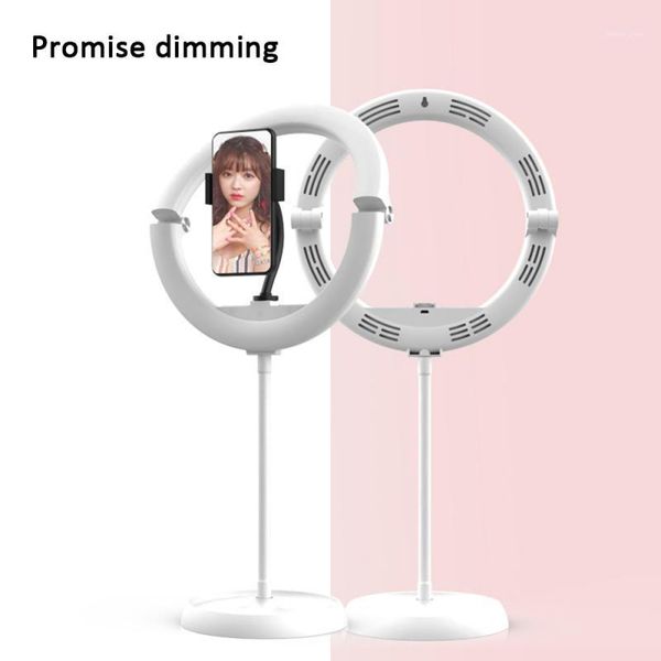 

flashes led selfie fold ring light 26cm dimmable desklamp for live makeup/po1