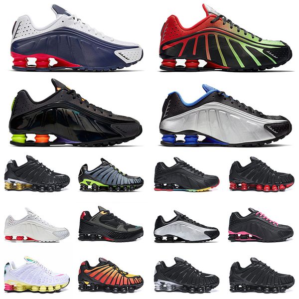 

new arrival mens woemns shox tl running shoes outdoor sports sneskers 301 balck gold navy blue vibrant tones neymar shox trainers, White;red