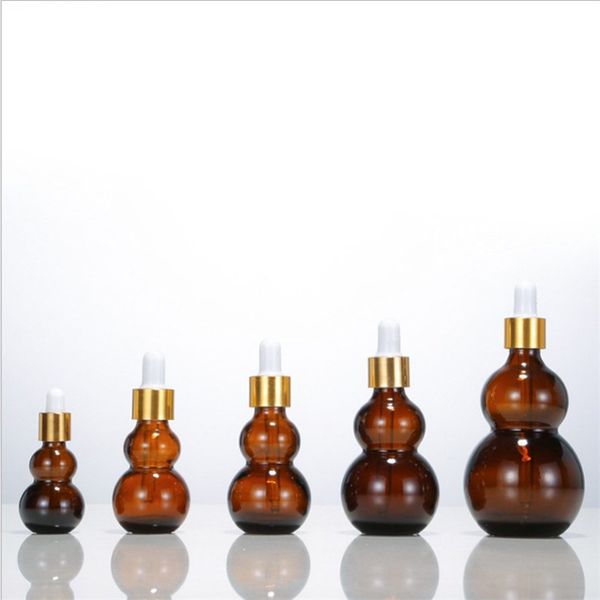 

30ml gourd bottles glass liquid reagent pipette bottle glass dropper with round head glass dropper plastic caps wholesale 224 j2