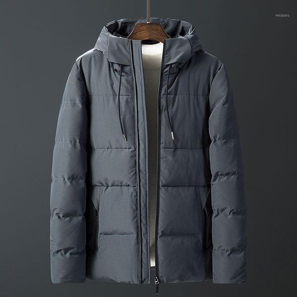 

cotton-padded clothes winter man even hat self-cultivation thickening will code style youth cotton-padded jacket loose coat1, Black