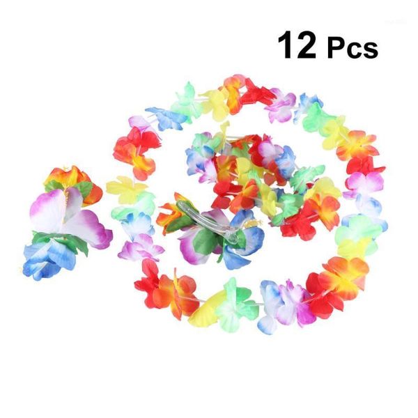 

22pcs hawaiian garland delicate artificial wreath for beach tropical party carnival1