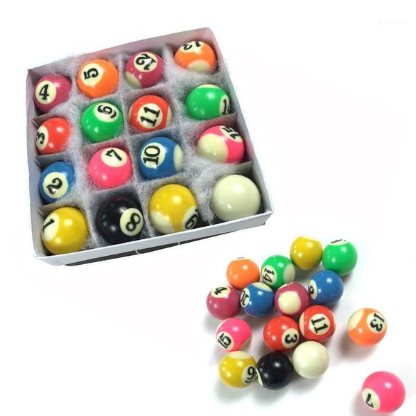 

promotion colorful 25mm hard resin full set billiard balls for children pool table 16pcs kids complete set of balls china1