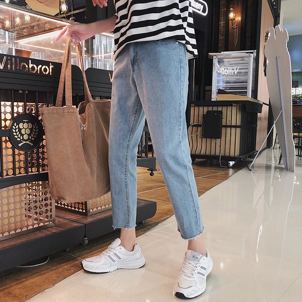 

trendy brand straight pants autumn new casual men's pants, Blue