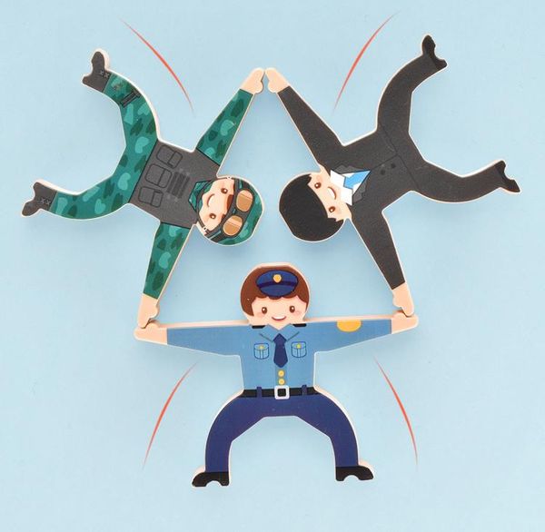 

12 different professional positions diy stacking challenge early kids education toys enrich childen's career cognition gift 06