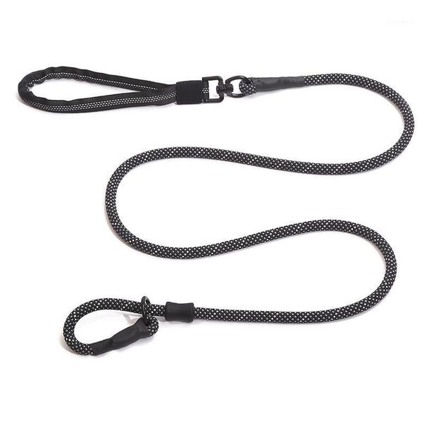 

dog collars & leashes large reflective rope anti-lost leash durable nylon walking big medium collar strengthen traction harness round1