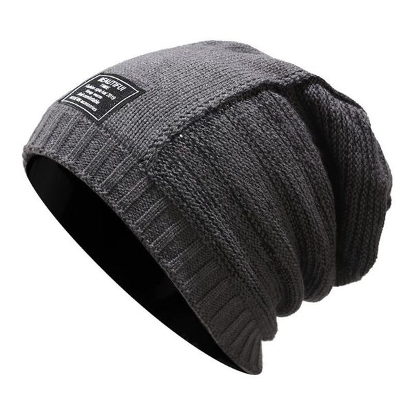 

beanies driving hip-hop hat skullies men and women solid easy matching letter knitted woolen cap gorro invierno