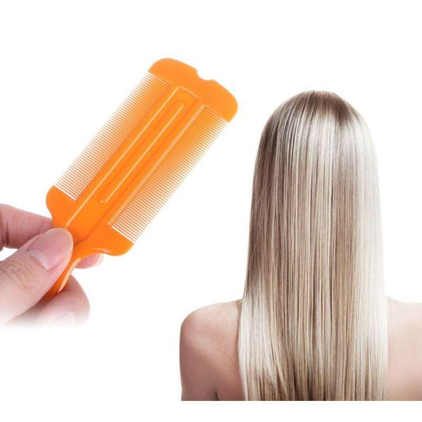 

1 pc double sided head lice comb protable fine tooth head lice nit hair combs for styling tools drop wmtntp, Silver