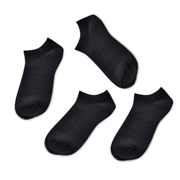 

small short tube men's four seasons polyester men's nude solid color boat boat and socks socks fcyiv, Black