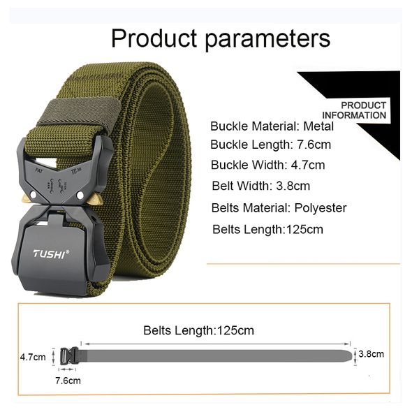 

tactical belts mens elastic jeans belt for men aluminum alloy plug gable buckle training comfortable male belt hunting dropship, Slivery;brown
