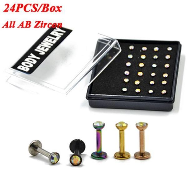 

bog internally thread 16g surgical steel cz gem ear cartilage tragus helix piercing labret lip studs ring piercing body jewelry q jllltj, Silver