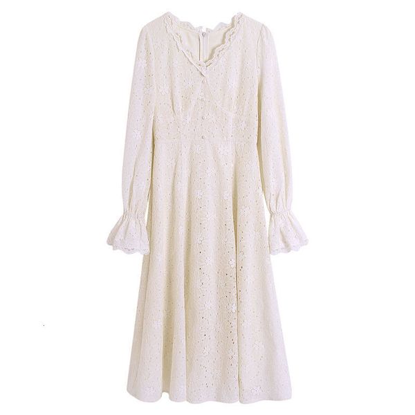 

new elegant floral women lace party designer midi casual french korean 2021 spring women's clothing brml, Black;gray