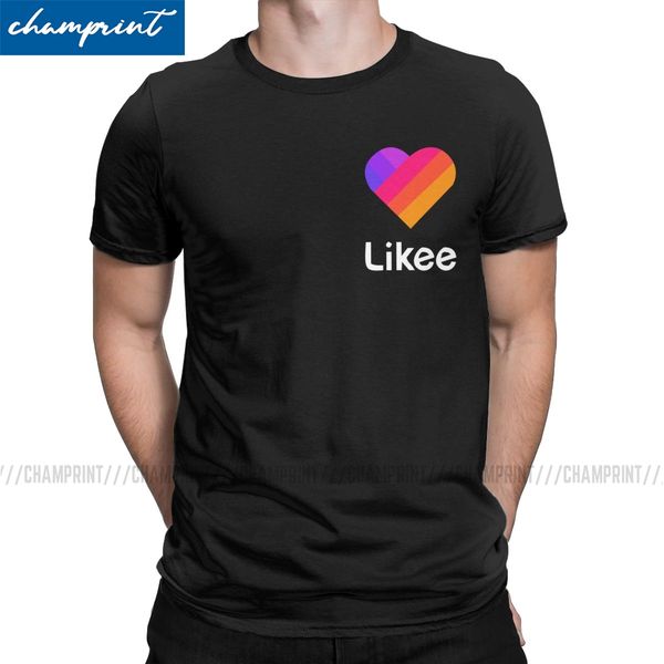 

likee app t shirts likee heart men's funny tees round neck cool t-shirts pure clothing sport hooded sweatshirt hoodie