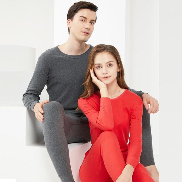 

new cotton thermal underwear suit for men and women couples1, Black;white