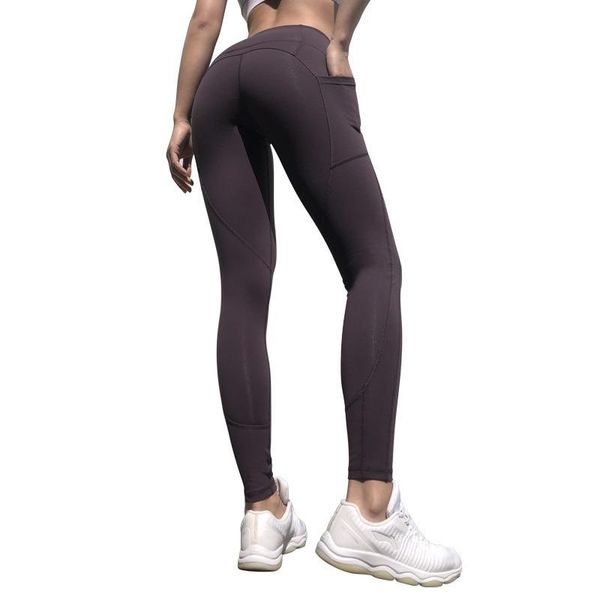 

yoga pants women high waist hip lifting leggings fitness running sports casual trousers pocket squat proof tight elastic girl, White;red