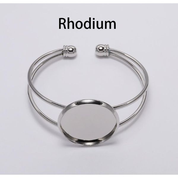 

18 20 25mm gold bangle cabochon base cuff bracelet blank tray bezels setting cabochon supplies for jewelry making finding f bbyedf, Black