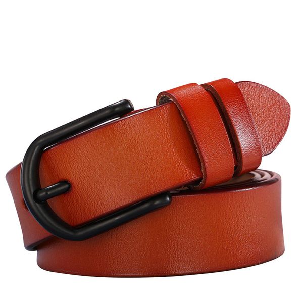 

2021 women fashion waist casual shape new simple circle pin buckles belt waistband 8ftx, Black;brown