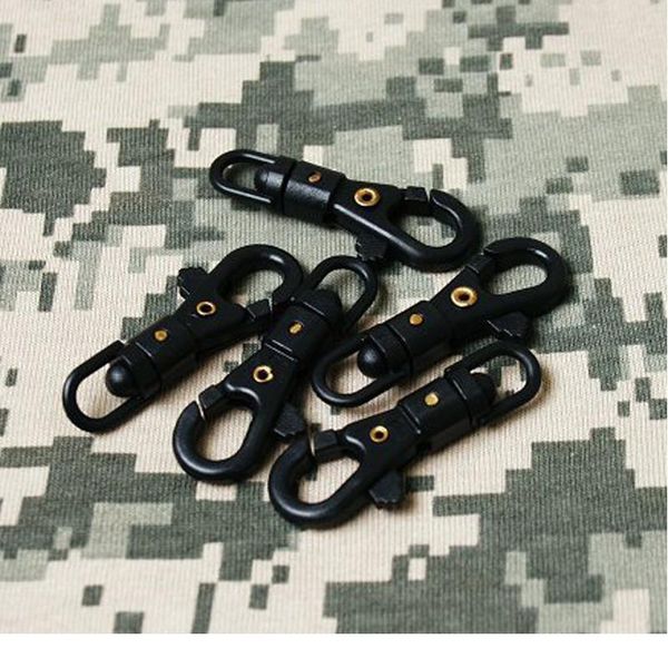 

5pcs rotatable keychain paracord clip buckle plastic steel carabiner backpack quickly hook camping hiking equipment a qylbcj