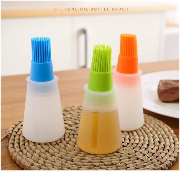 

baking oil brush sile oil bottle with cap barbecue brush with scale sauce butter brush kitchen cooking a qylskq
