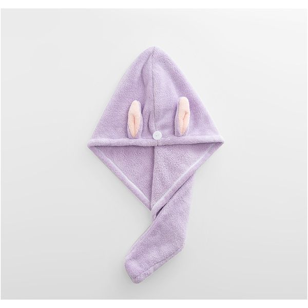 

cartoon cute rabbit ears shower cap thickened coral velvet absorbent instant dry superfine fiber wrap turban f bbynzq