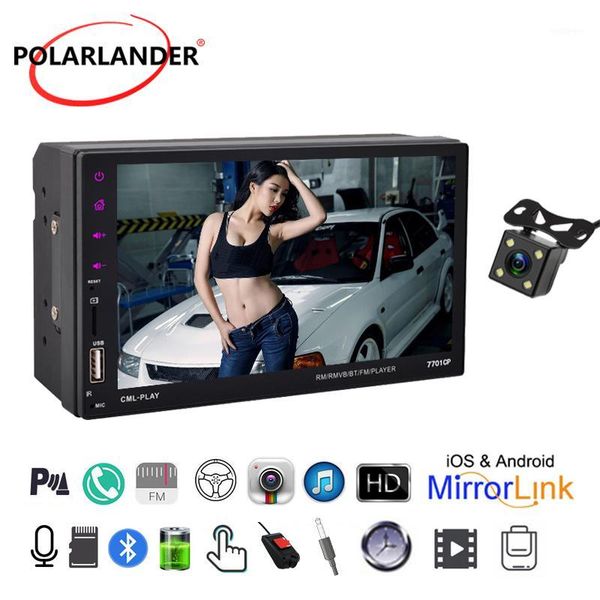 

car audio 7" hd 2 din radio mp5 aux in fm android usb rear view camera mirror link iso 2din remote control bluetooth1