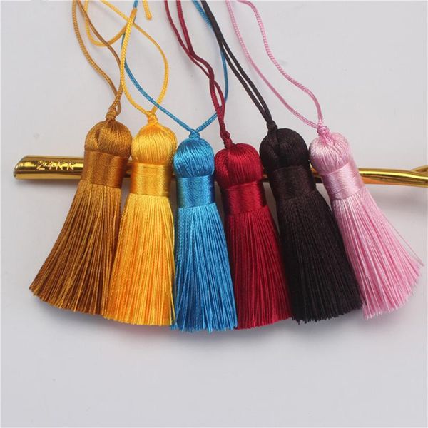 

2pcs 5cm hanging rope fat silk tassels fringe sewing bang tassel trim key tassels for diy embellish curtain accessories parts h wmtjqp