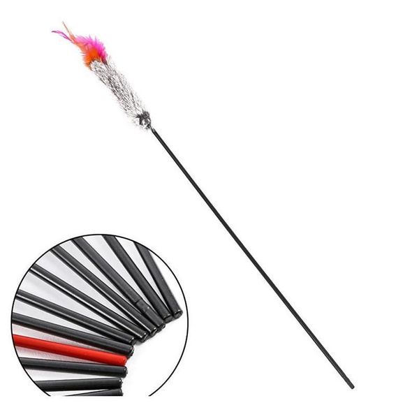 

legendog 1pc colorful cat teaser plastic cat play toy cat stick toy interactive toys for pet supplies rand qylnlf