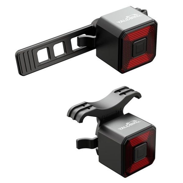 

yalebike bicycle tail light smart sensor bicycle brake tail light usb rechargeable outdoor waterproof