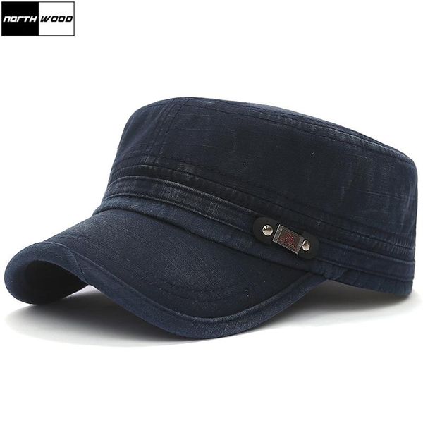 

[northwood] cotton hats for men women flat caps gorra casquette homme fashion bone trucker hat, Blue;gray