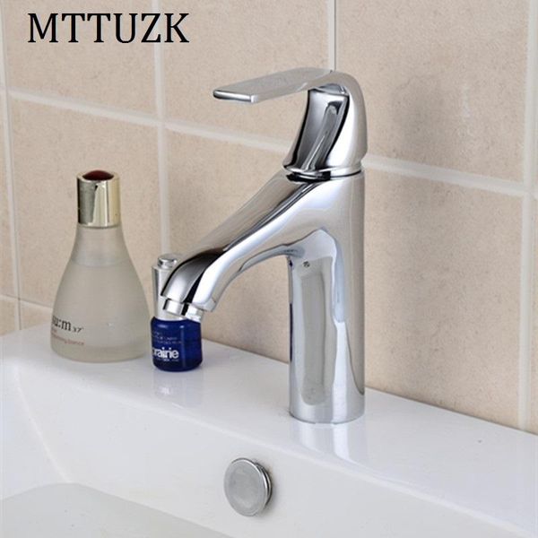 

mttuzk wholesale and retail deck mount bathroom faucet single handle single hole cold water basin faucets kitchen mixer tap