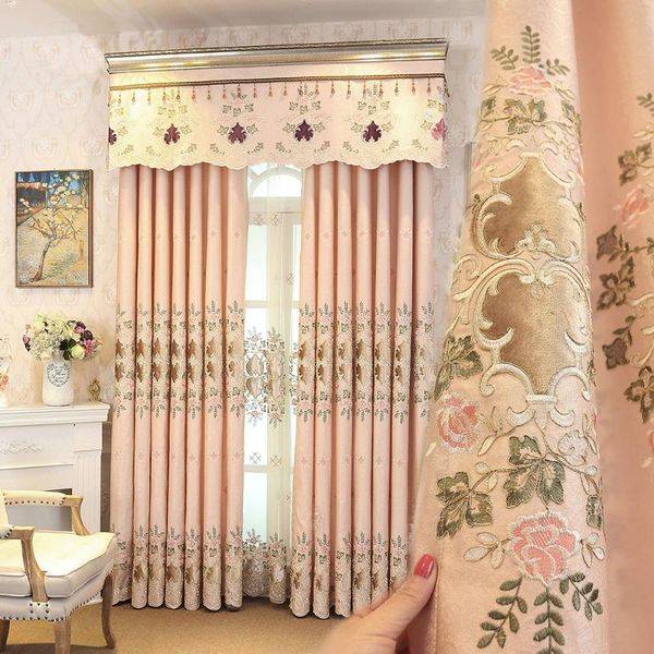 

curtain & drapes modern european style embroidery shade curtains for living dining room bedroom.