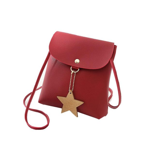 

mini five-pointed star decoration women bag patchwork color imitation leather women's shoulder bag crossbody small handbags
