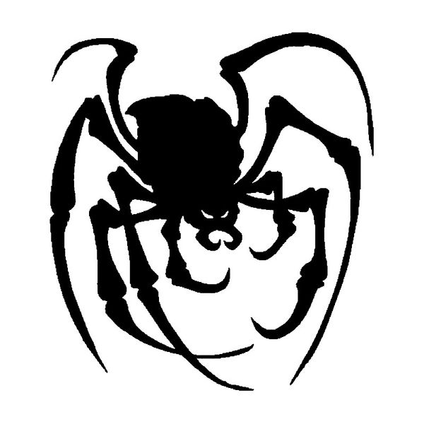 

12cm*13cm strong spider vinyl car sticker decal black/silver c19-0205