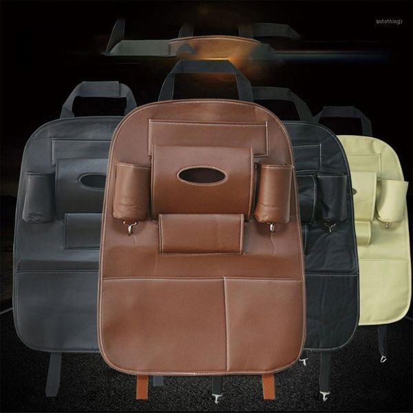

leather back storage bag car storage bag car box back pocket1