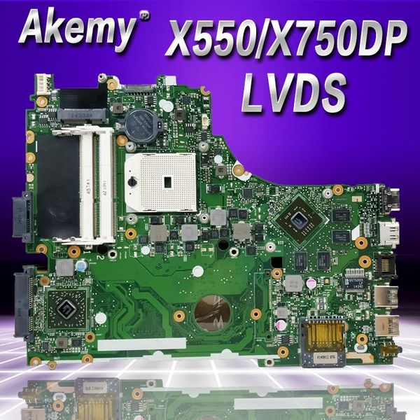 

akemy x550dp motherboard rev:2.0 lvds for asus x750dp k550dp k550d x550d lapmotherboard x550dp mainboard
