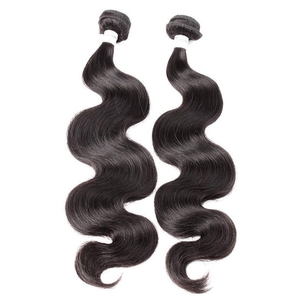 

peruvian human hair weft body wave natural color unprocessed human virgin hair bundles extensions weft 10"-24" bella hair, Black