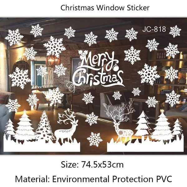 

yoriwoo санта-клаус wall window наклейки стекла с рождеством украшения для дома 2020 xmas елка happy new year gift wmtbub
