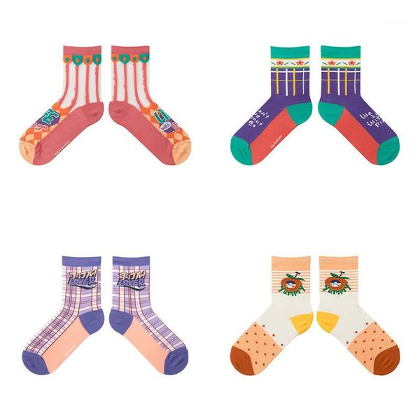 

new harajuku kawaii funny cartoon cute japanese gifts for women socks cotton korean happy causal winter fashion pink warm socks1, Black;white