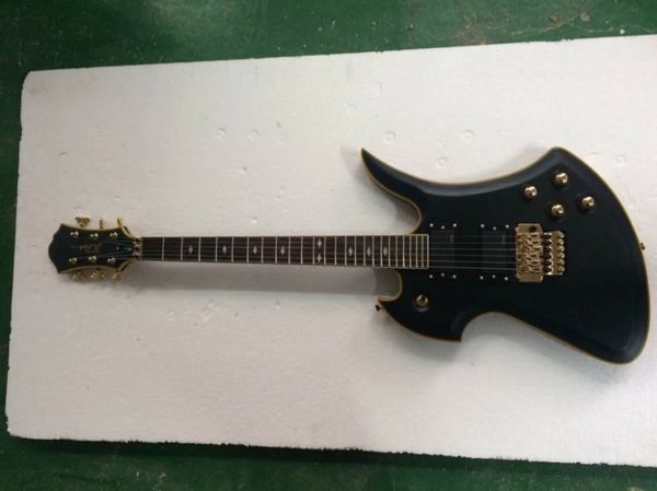 Custom Grand Rico Mockingbird Guitarra Elétrica Todos Gold Hardware Estranho Forma Mockingbird Guitar