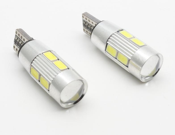 

t10 5630 10smd w5w car led light 12v auto license plate parking light bulb width lamp canbus1