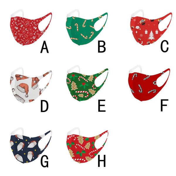 

елочные взрослые маски для лица санта-клаус снеговика рта маска моющихся многоразового masque mascarilla mascarillas рождество взрослые wmth