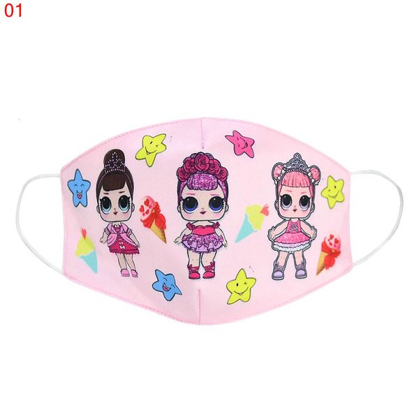 

mix 18 stylys 30pcs children designer face masks cartoon dolls printed three-dimensional dustproof mask anti-dust facial cover masks