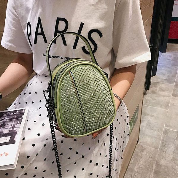 

корейский моды марка crossbody пакет высокого качества вскользь плеча crossbody сумки алмазные цепи личность женский квадратный мешок