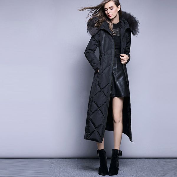 

2021 new quality high winter female jacket white duck down jacketthick long parkas thin ladies coats wxf440 yqmv, Black
