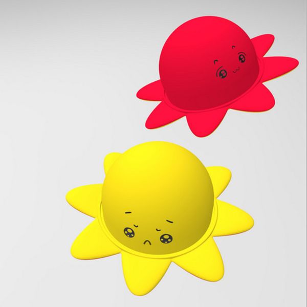 

reversible flip ocs toys silicone stuffed doll toy simulation animal bag pendants double-sided decompression toys gifts gg12806