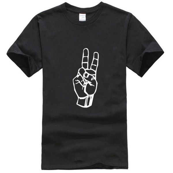 

scissors hand victory line art t shirt men and woman summer short sleeve designed casual tee m02009 sport hooded sweatshirt hoodie