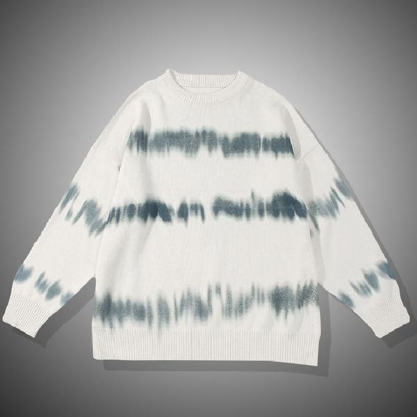 

new sweaters men's gradient long sleeves knitted o-neck soft warm pullover men 2020 winter korean style sweater white gray, White;black